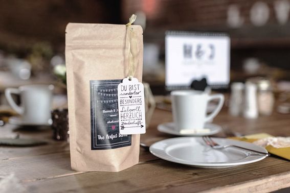 Kaffeeroesterei Mahou Beispiel Etikett – gesehen bei frauimmer-herrewig.de