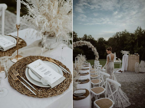Tischdeko weiss natur Hochzeit Koko Photography – gesehen bei frauimmer-herrewig.de